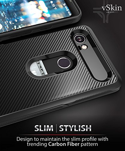 image for Google Pixel 2 XL Case, Vena [vSkin] Credit Card Slot Holder [Carbon F