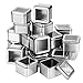Pangda Empty 4-Ounce Capacity Clear Top Square Silver Metal Tins Great for Gifts,and Treasures (20 Pack)