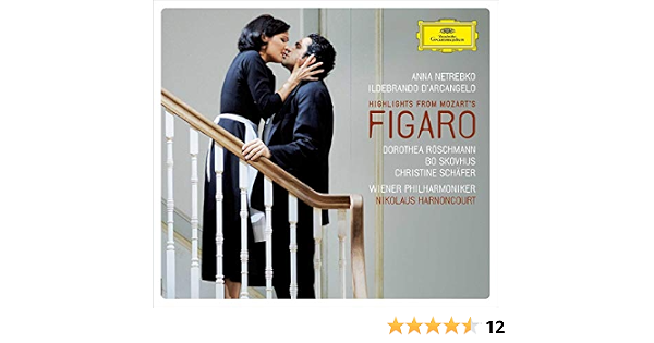 Mozart Nikolaus Harnoncourt Wiener Philharmoniker Anna Netrebko Dorothea Roschmann Bo Skovhus Ildebrando D Arcangelo Le Nozze Di Figaro Highlights Amazon Com Music 