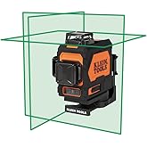 Klein Tools 93PLL Self-Leveling Laser Level with Bright Green 3x360-Degree Planes, Rechargeable Battery, Magnetic Mount