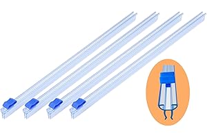 GEGADO Plastic Wrap Cutter Slide Cutter - Reusable Snap-on Sliding Cutter Fit 12 inch Plastic Wrap Foil Wax Paper Parchment Paper Barbecue Paper Baking Paper Roll, Two Way Wrap Slide Cutter 4 pcs