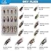 Fly Fishing Flies Realistic Dry Wet Nymph Trout Flies Hand Tie Lures Kits 12/26/48 Pcs (4-Cicada kit 12pcs)