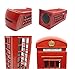 BeeSpring Red Phone Booth Delicate Britain Metal Alloy Money Coin Spare Change Piggy London Street Red Telephone Booth Bank Souvenir Model Box Jar Piggy Bank Red Phone Booth Box Moneybox-5.5