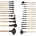 Premium Synthetic Kabuki Makeup Brush Set Cosmetics Foundation Blending Blush Eyeliner Face Powder Brush Makeup Brush Kit 24pcs (Burlywood)