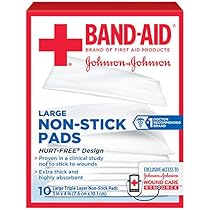 Band-Aid Brand Adhesive Bandages, Large Non-Stick Pads for Minor Cuts, 10 3-Inch x 4-Inch Pads (Pack of 3)