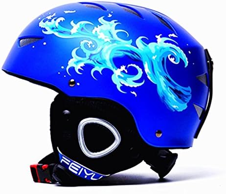 Crazy Mars Child Ski Helmet,Professional Child Snow Sports Helmet, Winter Mountain Road Bike Helmet,Roller Skating Skateboard Snowboard Snowmobile Helmets Blue Small