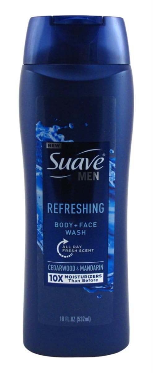 Photo 1 of Suave Body + Face Wash Men 18 Ounce Refreshing Cedarwood 