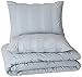 Amazon Brand – Pinzon Seersucker Duvet Cover Set - Full/Queen, Dusty Blue