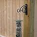 Gray Bunny 2 Pack Outdoor Plant Hanger Hook, 6” Large Victorian Heavy Duty Iron Wall Hooks for Bird Feeders, Lanterns, Wind Chimes, Patio Decor - Black, Christmas Wreath, Outdoor Decorations