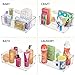 mDesign Large Plastic Divided Portable Storage Organizer Caddy Tote Basket Bin with Handle for Kitchen, Pantry, Countertop, Cabinet, Cupboard - Ligne Collection - Clear
