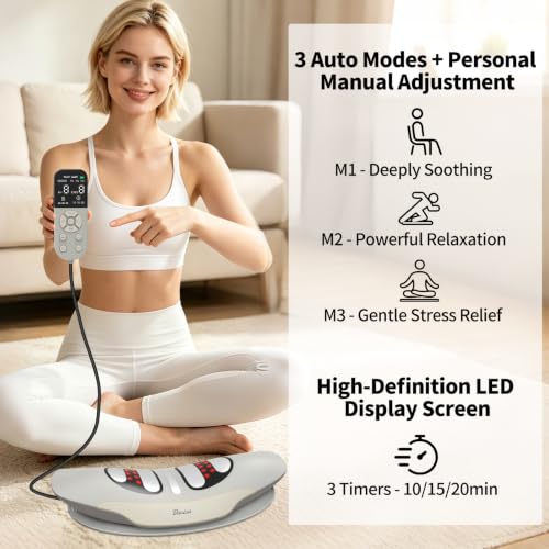 Diesisa Electric Back Massager: Lumbar Traction Massage Back | Left/Right Swing - Vibration Heat - Ems Massage - Rechargeable Back Massager - For Home Use