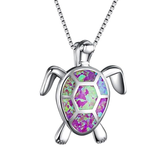 UINGKID Damen Halskette Anhänger Schmuck Frauen Charme niedlichen Pullover Opal Turtle Ornament