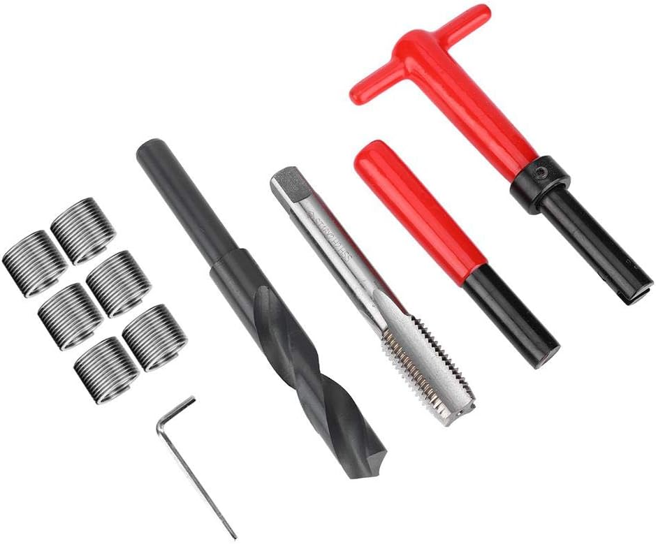 M16x2 Thread Repair Kit Stainless Steel Twisted Drill Wrench Threaded Insert - Image 5