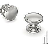 homdiy 10 Pack Brushed Nickel Cabinet Knobs Sliver Round Drawer Knob for Kitchen Cabinets Dresser Drawers Pulls Zinc Hardware