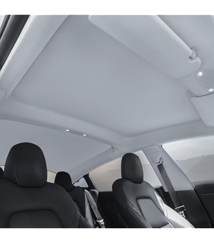 TESBEAUTY Rideau D'intimité Pour Camping Conçu Pour Tesla Model 3, Convient Au Modèle Highland 3. Pare-soleil De Camping à 4 Couches, 7 Pièces, Pare-brise, Pare-soleil, Pare-UV, Pliable, Ajustement