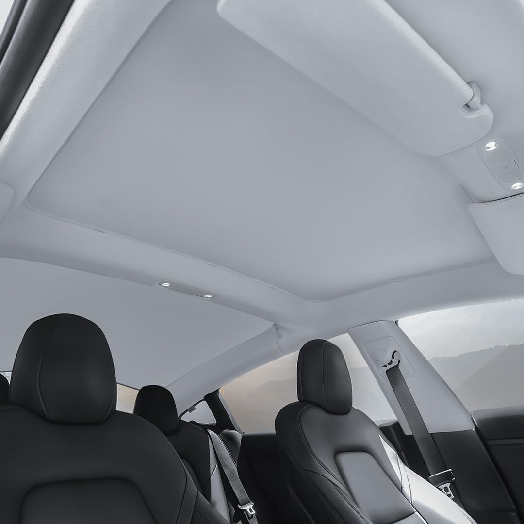 Photo 1 of VION Tesla 2023-2021 Model 3 Roof Sunshades - Precision Fit, No Sagging, Full Blackout (Only Compatible with The 2023-2021 Model 3 Made in The US Factories)