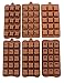 Zicome Non-stick Silicone Square Chocolate Candy Pastry Making Mold Ice Cube Tray Set of 6