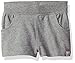 Burt's Bees Kids Little Girls' Toddler Organic French Terry Gathered Short, Heather Grey, 3T