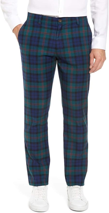 blue tartan pants mens