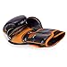 Sanabul Essential Gel Boxing Gloves | Kickboxing Gloves for Men & Women | Boxing Training & Sparring Gloves Muay Thai and Heavy Bag Training Black/Orange 12 oz