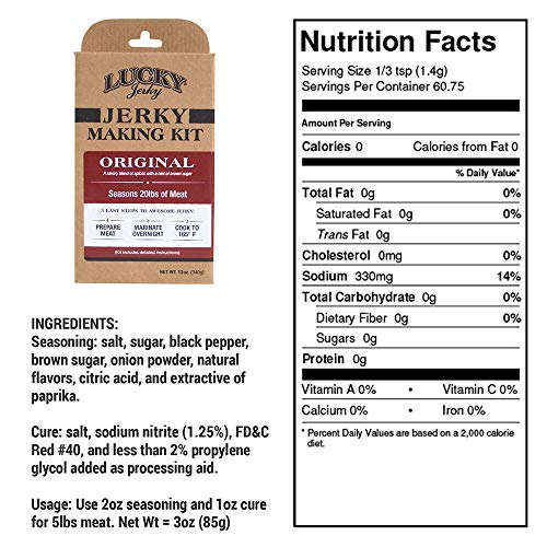 Jerky Seasoning and Cure Kit by Lucky Beef Jerky Jerky Variety Pack