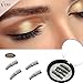VereBeauty Magnetic False Eyelashes,3D False Eyelashes, Three Magnetic, Thicker and Longer 33mm Long Ultra Solf 100% Handmade Silk Sense Natural Look Glamorous Reusable Black Eyelashes (4 Pcs, Black)