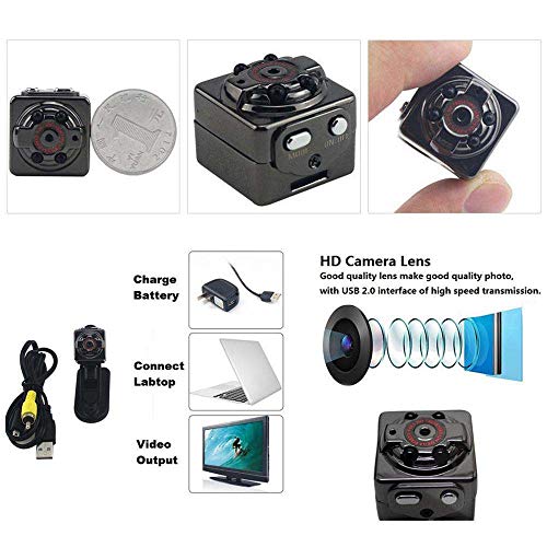 Action Camera,Miya Dash Camera for Car Mini Sports DV Camera 1080P Full HD Night Vision Car DVR Recorder Wide-Angle Lens Cam Montion Detection Outdoor Voice Video Recorder Action Cam for Home Office