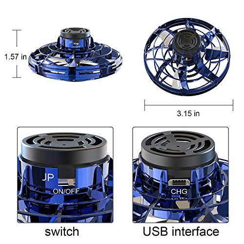 FlyNova Mini Drone UFO Flying Toys, Hand Operated Drones for Kids, Flying Ball as a Best Gift for Boys and Girls (Blue)