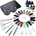 Rovtop Sewing Kit- Over 140 Premium Sewing Supplies – Includes 38 Spools of Thread and 1 pack of sewing needles (Count 30), Practical Mini Travel sewing kit, Beginners Sewing Kit, Emergency Sewing Kit