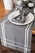 DII French Stripe Dining Table Collection Farmhouse Style Table Runner, 14x72 Inches, Gray Chambray