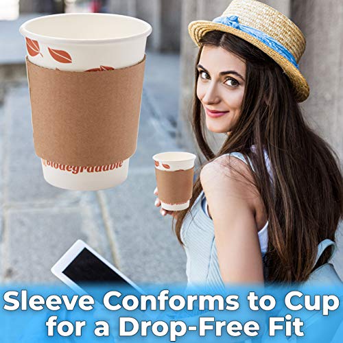 Recyclable, Biodegradable Hot Drink Cups 12 Paper Mugs