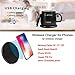 Coffee Cup Warmer & Wireless Charger with Auto-Shut Off for Office Desk Use, 2 IN 1 Heating Mug Cup Warmer Set for Home/Office to Warm Coffee, Tea, Milk, Water Mug - Best Gift Idea Coffee Plate Cup Set