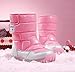DADAWEN Girls Boys Snow Boots Winter Outdoor Waterproof Slip Resistant Cold Weather Shoes (Toddler/Little Kid/Big Kid) Pink US Size 10 M Toddler