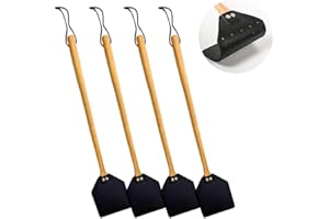 4 Pcs Leather Fly Swatter with Wood Handle,Leather Flyswatter Manual Heavy Duty Fly Swatter,Durable Duty Fly Insects Catcher 