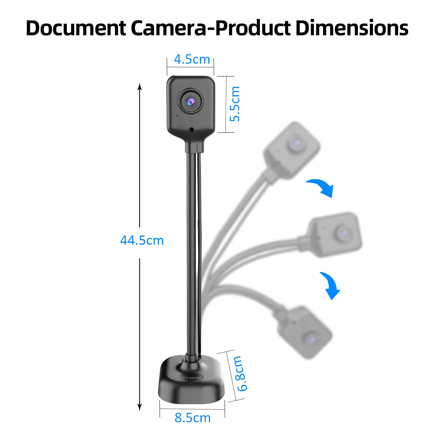 Document Camera for Teachers and Classroom, Gawervan USB Webcam/Doc Camera Built-in Mic— Mac OS, Windows, Chromebook Compatible for Live Demo, Web Conferencing, Distance Learning, Remote Teaching