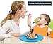 Qshare - Mini Silicone Placemat 11''x8''x1'', One-Piece Suction Plate for Babies & Toddlers, Portable BPA-Free FDA Approved Kids Dinnerware, Dishwasher Safe