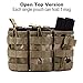 Outry M4 M16 AR-15 Type Magazine Pouch Mag Holder - Triple/Double/Single Airsoft MOLLE Mag Pouch - Open Top Version - Triple - Multicam/CP