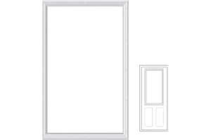 DoubleFill 1 Pcs 22 x 36 Inch Entry Door Frame Only Replacement Kit for 1" Glass (Glass Not Included), 1 Lite Exterior Front Door Window Frame Replacement (Rectangle)