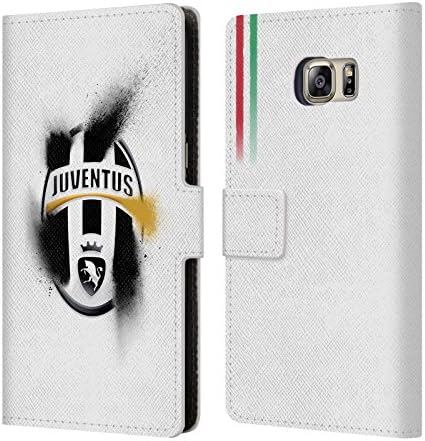 Official Juventus Football Club Overspray Crest Leather Book Wallet Case Cover For Samsung Galaxy S6 edge+ / Plus