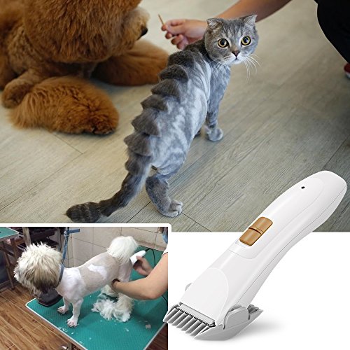 VersionTech Cordless Pet Clipper Low Voice Rechargeable Grooming Hair Trimmer Kit Set for Dogs and Cats