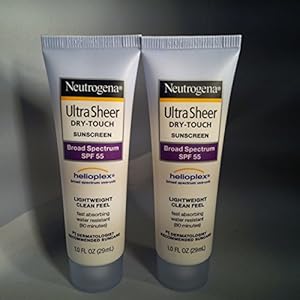 Neutrogena Ultra Sheer Dry-Touch Sunscreen, SPF 55, 1 Ounce, 2 Pack