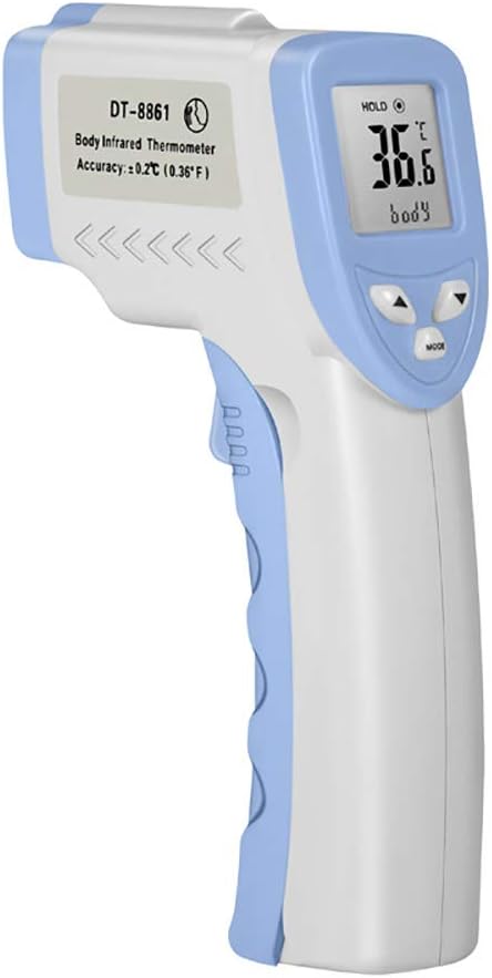 QKa Child Non-Contact Infrared Ear Thermometer, Baby Temperature Gun, 1 Second Temperature Measurement, Infrared Ear Thermometer for Kitchen and Outdoor