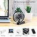 VersionTECH. Fan, Small Mini Desk Portable Personal Table Folding Handheld Fan with USB Rechargeable Battery Operated Electric Fan for Travel Office Outdoor Sport Household Camping Black