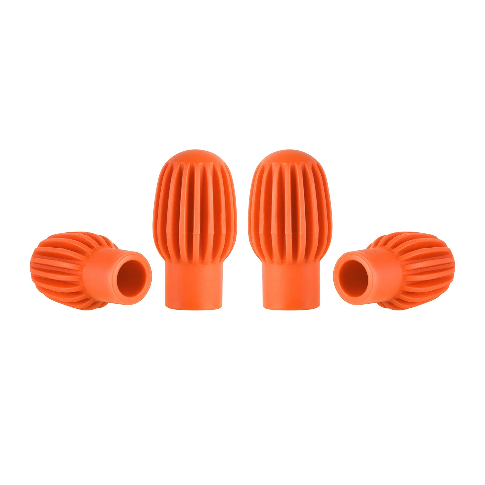Alnicov 4 Pieces Drum Mute Drum Dampener Silicone Drumstick Silent Practice Tips for Drums Replacement Accessory,Orange