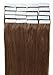 Fabwigs Tape In Human Hair Extensions - 16 18 20 22 24 Inch 20pcs 30g-70g Set - Silky Straight Skin Weft Human Remy Hair (16 Inch #6 Chestnut Brown)