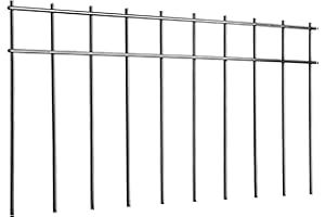 Adavin No Dig Animal Barrier Fence 4 Pack Underground Decorative Garden Fencing 20X10-INCH Dog Fences for The Yard Metal Fence Panel Ground Stakes for Outdoor Patio
