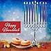 Ner Mitzvah Dripless Chanukah Candles Standard Size, Metallic Multicolored Hanukkah Candles Fits Most Menorahs, Premium Quality Wax for All 8 Nights of Hanukkah - Count 45