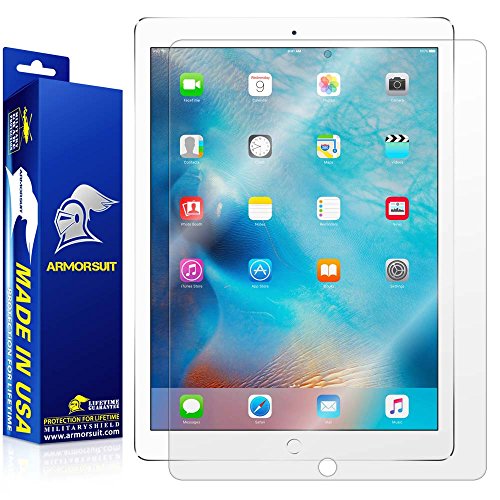 iPad Pro 12.9" Screen Protector (2017 & 2015 Model) by ArmorSuit MilitaryShield Lifetime Replacements - Anti-Bubble Ultra HD Screen Protector for Apple iPad Pro 12.9"