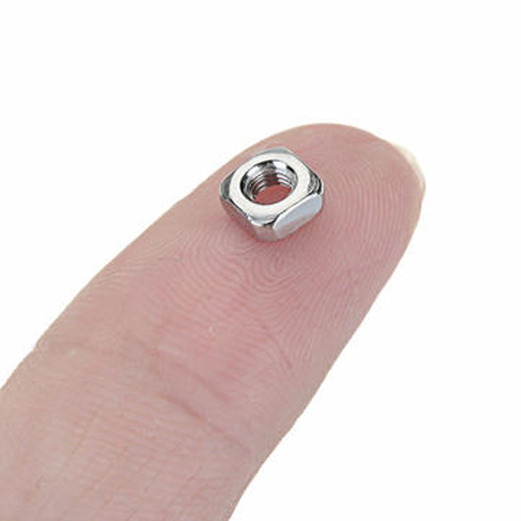M3SN4 M3 304 Stainless Steel Square Nut Machine Screw Nuts 50Pcs DIY