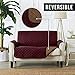 Home Fashion Designs Reversible Loveseat Protector. Furniture Protector for Living Room with Secure Straps. Furniture Protectors for Kids, Dogs and Pets. (Love Seat, Burgundy/Taupe)